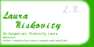 laura miskovity business card